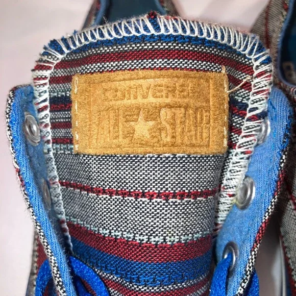 Converse Chuck Taylor Blue and Red Sneakers Classic Style women’s size 8.5 - Picture 4 of 6